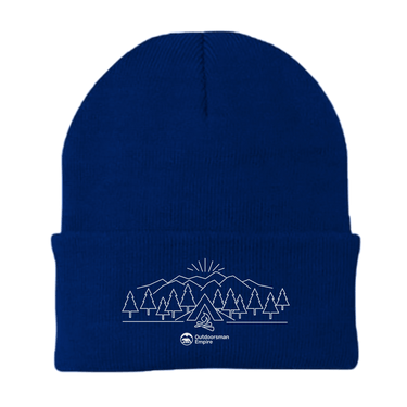 Camping Triangles Embroidered Beanie